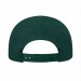 USA-made 6H Hunter Green Cotton Duck baseball cap, back view, manufactured in Newark NJ