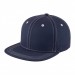 USA-made 6H Navy-White Cotton Duck baseball cap, 3q view, manufactured in Newark NJ