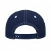 USA-made 6H Navy-White Cotton Duck baseball cap, back view, manufactured in Newark NJ