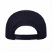 USA-made 6H Black-Orange Cotton Duck baseball cap, back view, manufactured in Newark NJ