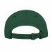 USA-made 6H Hunter Green Cotton Duck baseball cap, back view, manufactured in Newark NJ