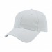 USA-made 6L White Cotton Duck baseball cap, 3q view, manufactured in Newark NJ