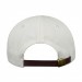 USA-made 6L White Cotton Duck baseball cap, back view, manufactured in Newark NJ