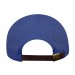 USA-made 6L Royal Blue Cotton Duck baseball cap, back view, manufactured in Newark NJ