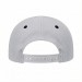 USA-made 6L White-Black Cotton Duck baseball cap, back view, manufactured in Newark NJ