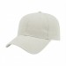 USA-made 6L White Cotton Duck baseball cap, 3q view, manufactured in Newark NJ