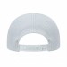 USA-made 6L White Cotton Duck baseball cap, back view, manufactured in Newark NJ
