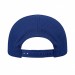 USA-made 6L Royal Blue Cotton Duck baseball cap, back view, manufactured in Newark NJ