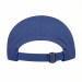 USA-made 6L Royal Blue Cotton Duck baseball cap, back view, manufactured in Newark NJ