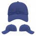 USA-made 6L Royal Blue Cotton Duck baseball cap, virtual view, manufactured in Newark NJ