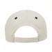 USA-made 6L White-Black Cotton Duck baseball cap, back view, manufactured in Newark NJ
