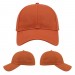USA-made 6L Orange Cotton Duck baseball cap, virtual view, manufactured in Newark NJ