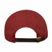 USA-made 6S Red Cotton Duck baseball cap, back view, manufactured in Newark NJ