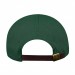 USA-made 6S Hunter Green-Black Cotton Duck baseball cap, back view, manufactured in Newark NJ