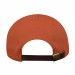 USA-made 6S Orange Cotton Duck baseball cap, back view, manufactured in Newark NJ