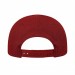 USA-made 6S Red Cotton Duck baseball cap, back view, manufactured in Newark NJ