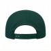 USA-made 6S Hunter Green-Black Cotton Duck baseball cap, back view, manufactured in Newark NJ