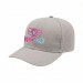 USA-made 6S White Cotton Duck baseball cap, decorated view, manufactured in Newark NJ