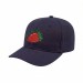 USA-made 6S Navy Cotton Duck baseball cap, decorated view, manufactured in Newark NJ
