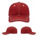 USA-made 6S Red-White Cotton Duck baseball cap, virtual view, manufactured in Newark NJ