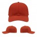 USA-made 6S Orange Cotton Duck baseball cap, virtual view, manufactured in Newark NJ