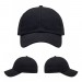 USA-made 6U Black Cotton Duck baseball cap, virtual view, manufactured in Newark NJ
