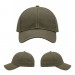 USA-made 6U Khaki Cotton Duck baseball cap, virtual view, manufactured in Newark NJ