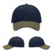 USA-made 6U Navy-Khaki Cotton Duck baseball cap, virtual view, manufactured in Newark NJ