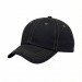 USA-made 6U Black-Khaki Cotton Duck baseball cap, 3q view, manufactured in Newark NJ