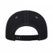 USA-made 6U Black-Khaki Cotton Duck baseball cap, back view, manufactured in Newark NJ