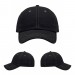 USA-made 6U Black-Khaki Cotton Duck baseball cap, virtual view, manufactured in Newark NJ