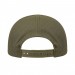 USA-made 6U Khaki Cotton Duck baseball cap, back view, manufactured in Newark NJ