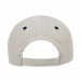 USA-made 6U White-Navy Cotton Duck baseball cap, back view, manufactured in Newark NJ