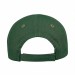 USA-made 6U Hunter Green-Khaki Cotton Duck baseball cap, back view, manufactured in Newark NJ
