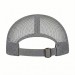 USA-made 6H Light Gray Polycotton Twill baseball cap, back view, manufactured in Newark NJ