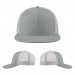 USA-made 6H Light Gray Polycotton Twill baseball cap, virtual view, manufactured in Newark NJ
