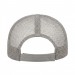 USA-made 6L Royal Blue-Light Gray Polycotton Twill baseball cap, back view, manufactured in Newark NJ