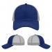USA-made 6L Royal Blue-Light Gray Polycotton Twill baseball cap, virtual view, manufactured in Newark NJ