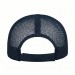 USA-made 6L Navy Polycotton Twill baseball cap, back view, manufactured in Newark NJ