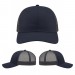 USA-made 6S Navy Polycotton Twill baseball cap, virtual view, manufactured in Newark NJ