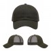 USA-made 6U Olive Polycotton Twill baseball cap, virtual view, manufactured in Newark NJ