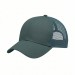 USA-made 6U Hunter Green Polycotton Twill baseball cap, 3q view, manufactured in Newark NJ