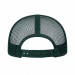 USA-made 6U Hunter Green Polycotton Twill baseball cap, back view, manufactured in Newark NJ