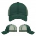 USA-made 6U Hunter Green Polycotton Twill baseball cap, virtual view, manufactured in Newark NJ