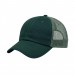 USA-made 6U Hunter Green Polycotton Twill baseball cap, 3q view, manufactured in Newark NJ