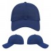 USA-made 6L Royal Blue Cotton Spandex baseball cap, virtual view, manufactured in Newark NJ