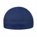 USA-made 6L Royal Blue-Light Gray Cotton Spandex baseball cap, back view, manufactured in Newark NJ