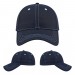 USA-made 6L Navy-White Cotton Spandex baseball cap, virtual view, manufactured in Newark NJ