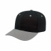 USA-made 6S Black-Light Gray Cotton Spandex baseball cap, 3q view, manufactured in Newark NJ