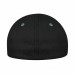 USA-made 6S Black-Light Gray Cotton Spandex baseball cap, back view, manufactured in Newark NJ